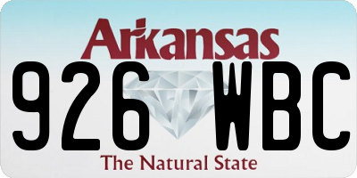 AR license plate 926WBC