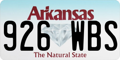 AR license plate 926WBS
