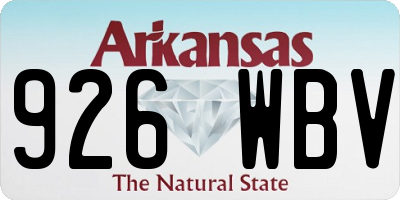 AR license plate 926WBV