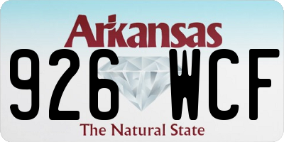 AR license plate 926WCF