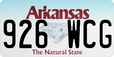 AR license plate 926WCG