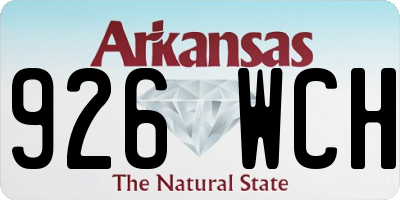 AR license plate 926WCH