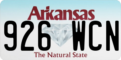 AR license plate 926WCN
