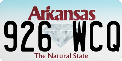 AR license plate 926WCQ