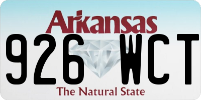 AR license plate 926WCT