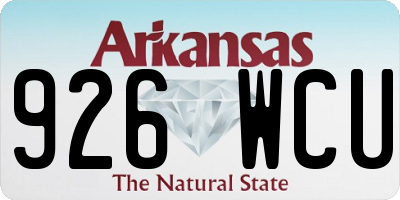 AR license plate 926WCU