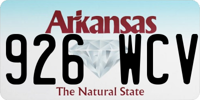 AR license plate 926WCV