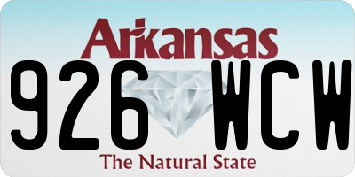 AR license plate 926WCW