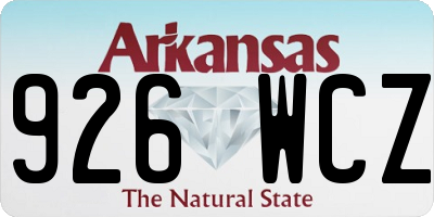 AR license plate 926WCZ