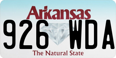 AR license plate 926WDA