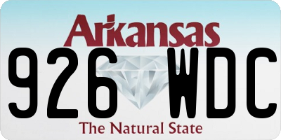 AR license plate 926WDC