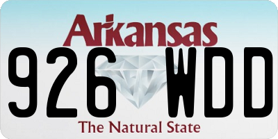 AR license plate 926WDD