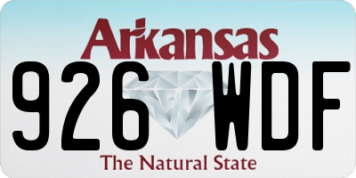 AR license plate 926WDF