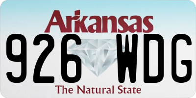 AR license plate 926WDG