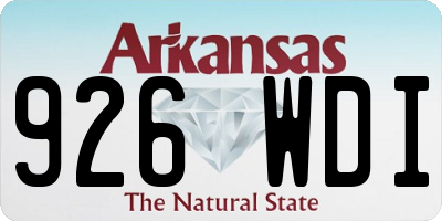 AR license plate 926WDI