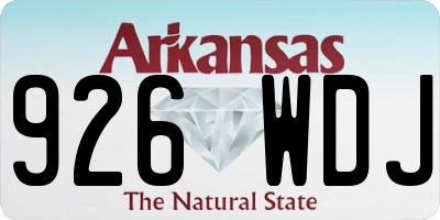 AR license plate 926WDJ