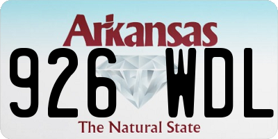 AR license plate 926WDL