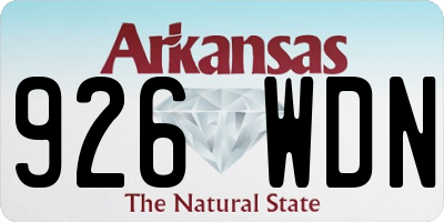 AR license plate 926WDN