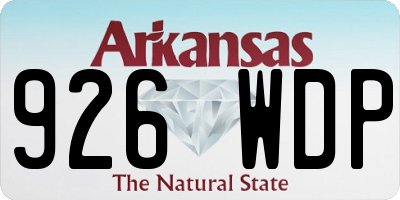 AR license plate 926WDP