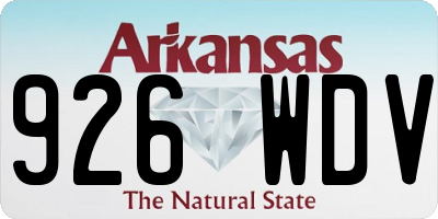 AR license plate 926WDV