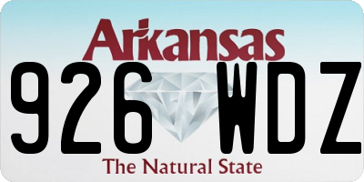 AR license plate 926WDZ