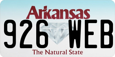 AR license plate 926WEB