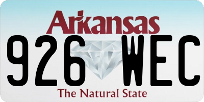 AR license plate 926WEC