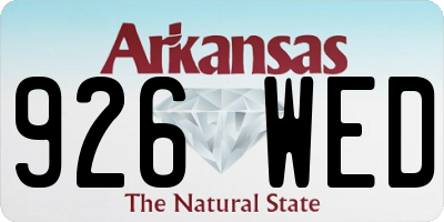AR license plate 926WED