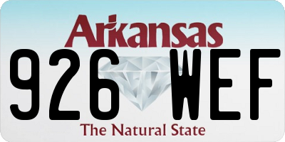AR license plate 926WEF