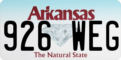 AR license plate 926WEG
