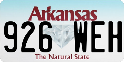 AR license plate 926WEH