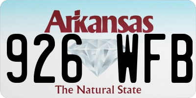 AR license plate 926WFB