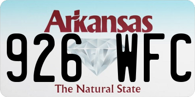 AR license plate 926WFC