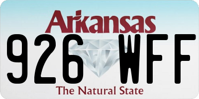 AR license plate 926WFF