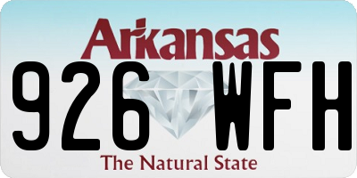 AR license plate 926WFH