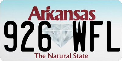 AR license plate 926WFL