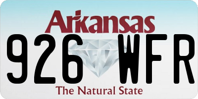 AR license plate 926WFR