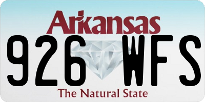 AR license plate 926WFS
