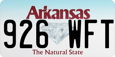 AR license plate 926WFT
