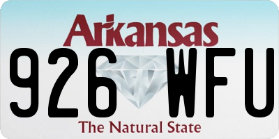 AR license plate 926WFU