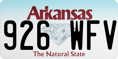 AR license plate 926WFV
