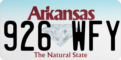 AR license plate 926WFY