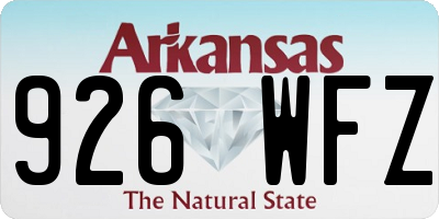 AR license plate 926WFZ