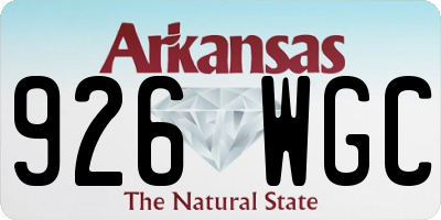 AR license plate 926WGC
