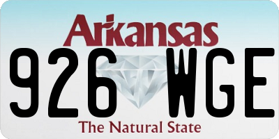 AR license plate 926WGE