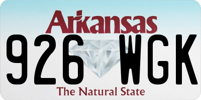 AR license plate 926WGK