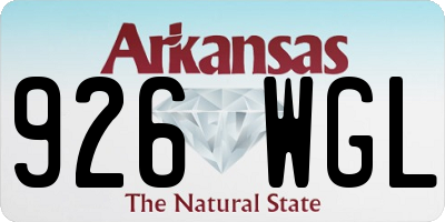 AR license plate 926WGL