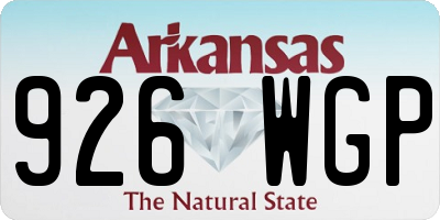 AR license plate 926WGP