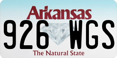 AR license plate 926WGS