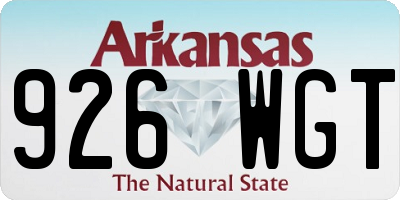 AR license plate 926WGT